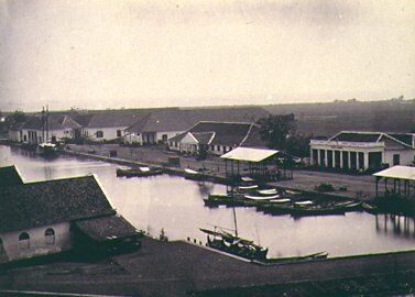Batavia harbour 1870 de kleine boom