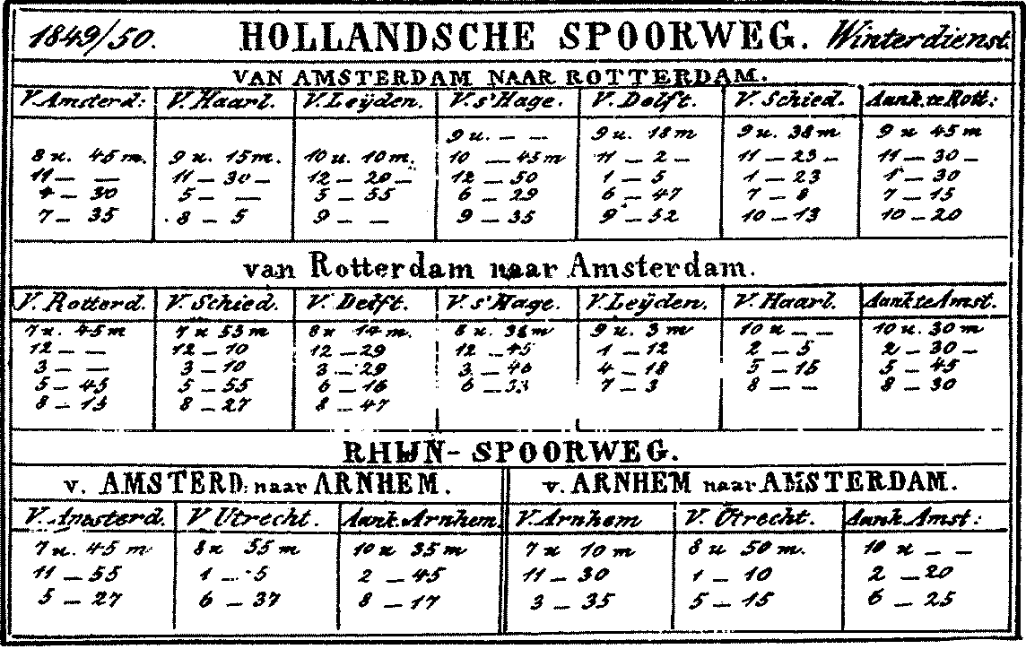 dienstregeling1849