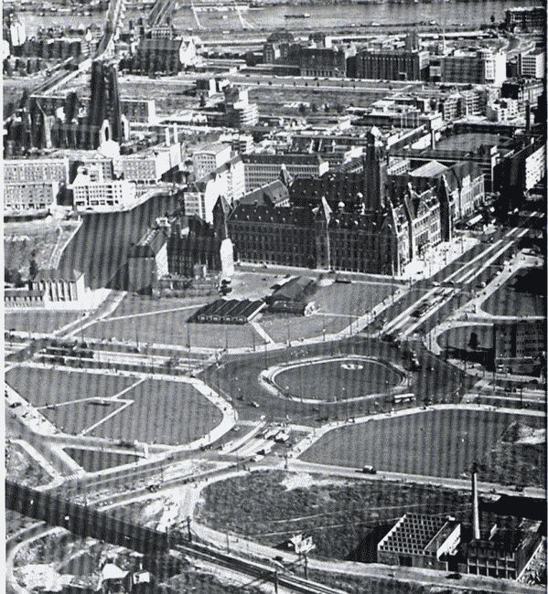 hofplein1949luchtfotolinksnareorganisatie